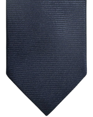 Tom Ford Tie Dark Midnight Blue Grosgrain Design