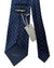 Tom Ford Tie Dark Blue Silver Dots - Wide Necktie