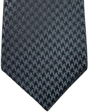 Tom Ford Tie Black Charcoal Gray Houndstooth
