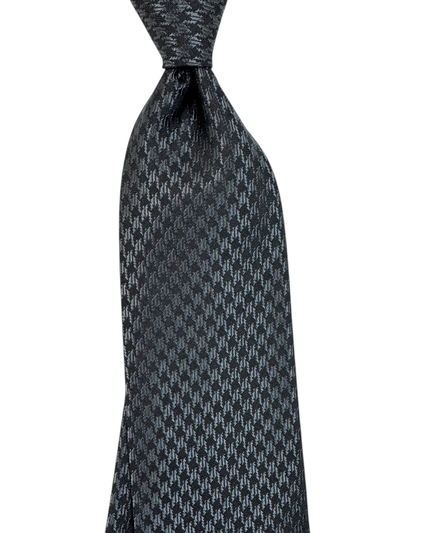 Tom Ford Tie Black Charcoal Gray Houndstooth