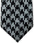 Tom Ford Tie Black Gray Silver Large Houndstooth - Wide Necktie