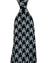 Tom Ford Tie Black Gray Silver Large Houndstooth - Wide Necktie