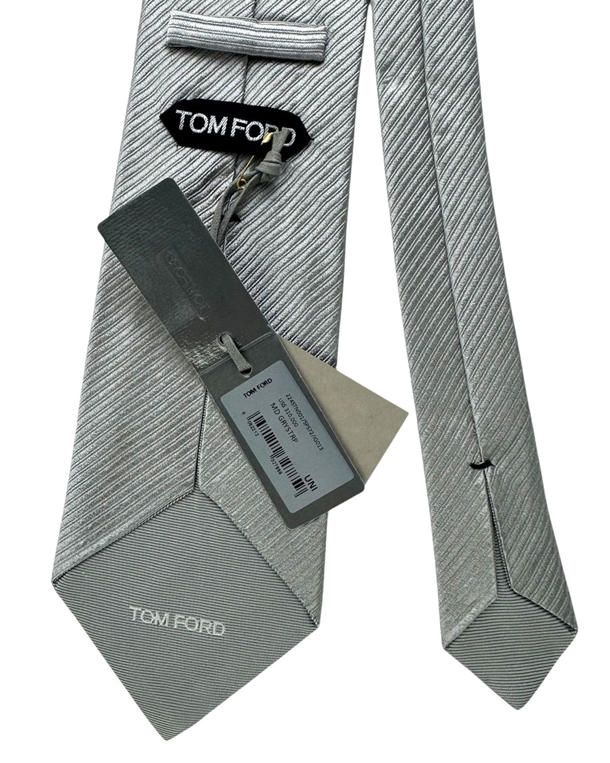 Tom Ford Tie Gray Stripes - Wide Necktie