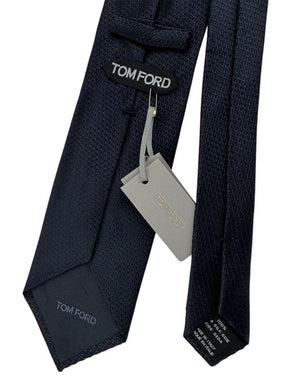 Tom Ford Silk Tie Solid Black Pattern