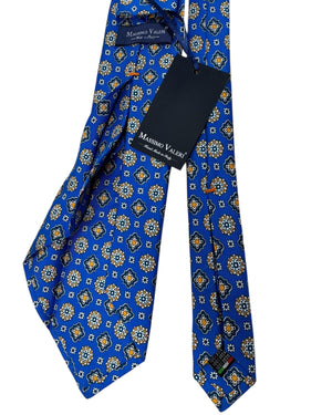 Massimo Valeri 11 Fold Tie Medallion Design - Sartorial Elevenfold Necktie