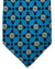 Massimo Valeri 11 Fold Tie Teal Blue Medallion - Sartorial Elevenfold Necktie