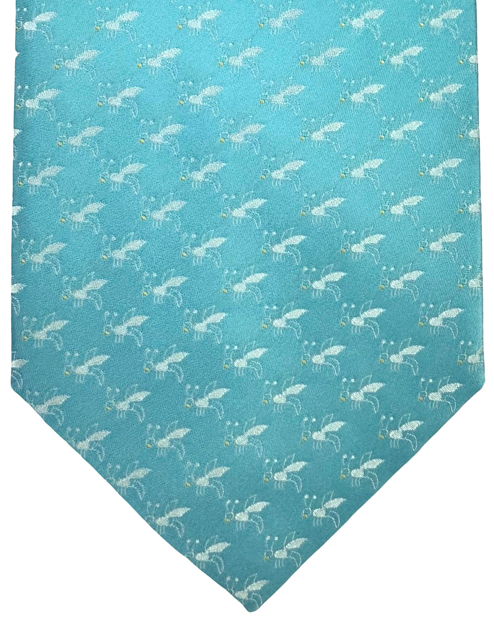 Valextra Silk Blue Bee