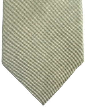 Valextra Silk Tie Solid Light Moss Green Design - Wide Necktie SALE