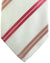 Valextra Silk Tie White-Silver Pink Stripe - Wide Necktie