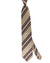 Valextra Silk Tie White-Silver Peach Black Stripe - Wide Necktie