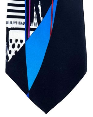 Vitaliano Pancaldi Tie Black White Signature Design