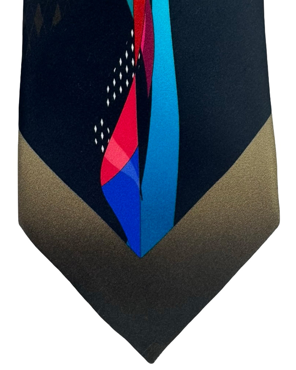 Vitaliano Pancaldi Silk Tie Black Taupe Original Design
