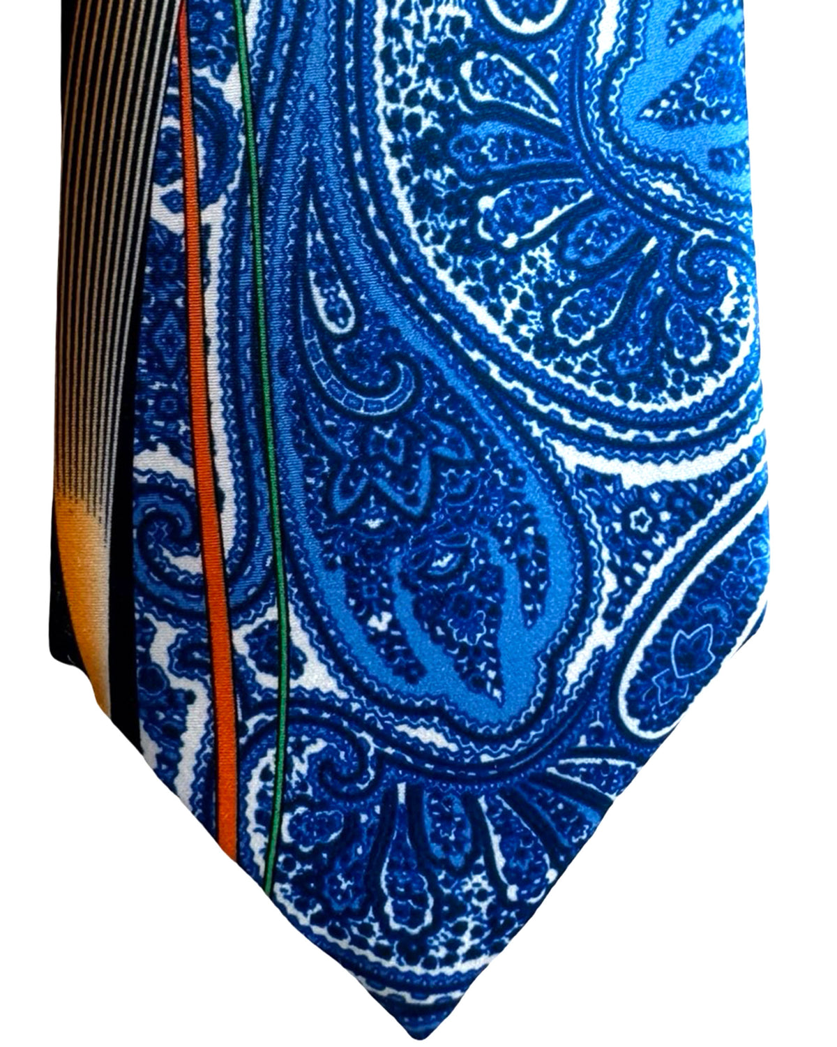 Vitaliano Pancaldi Silk Tie Blue Paisley