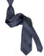 Vitaliano Pancaldi Pleated Silk Tie Dark Blue Silver Design
