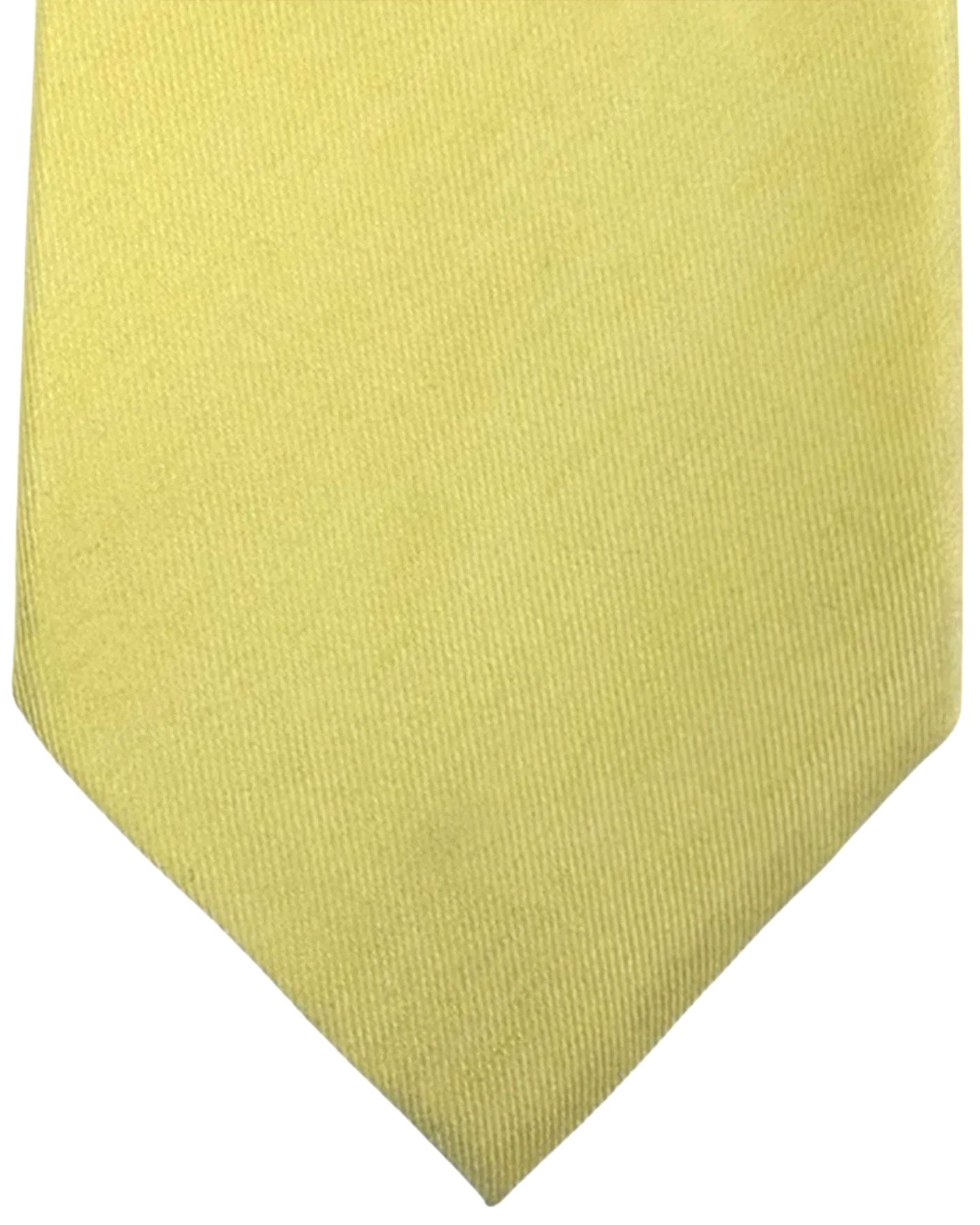 Valextra Silk Tie Solid Yellow - Wide Necktie