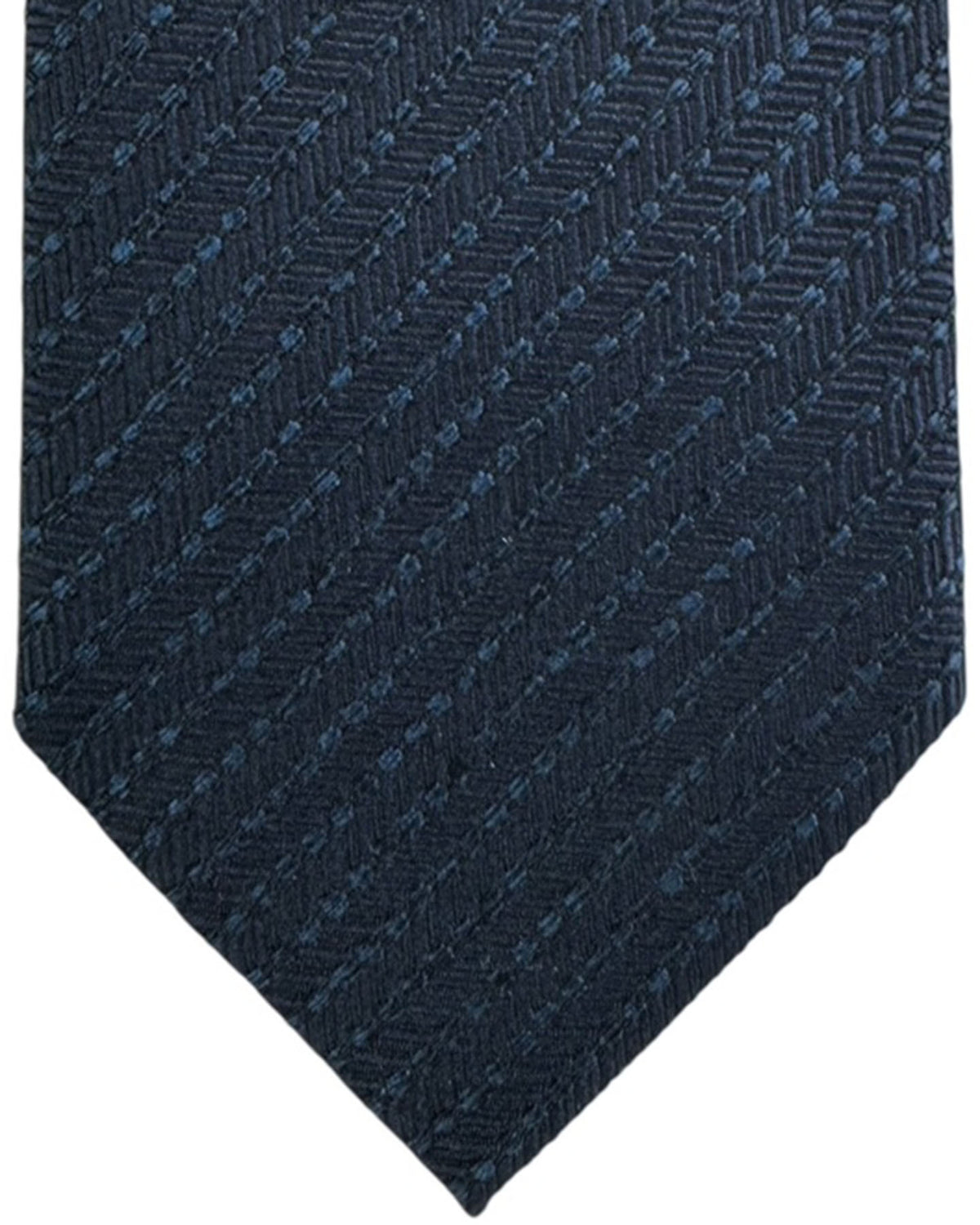 Ermenegildo Zegna Tie Dark Blue With Subtle Texture