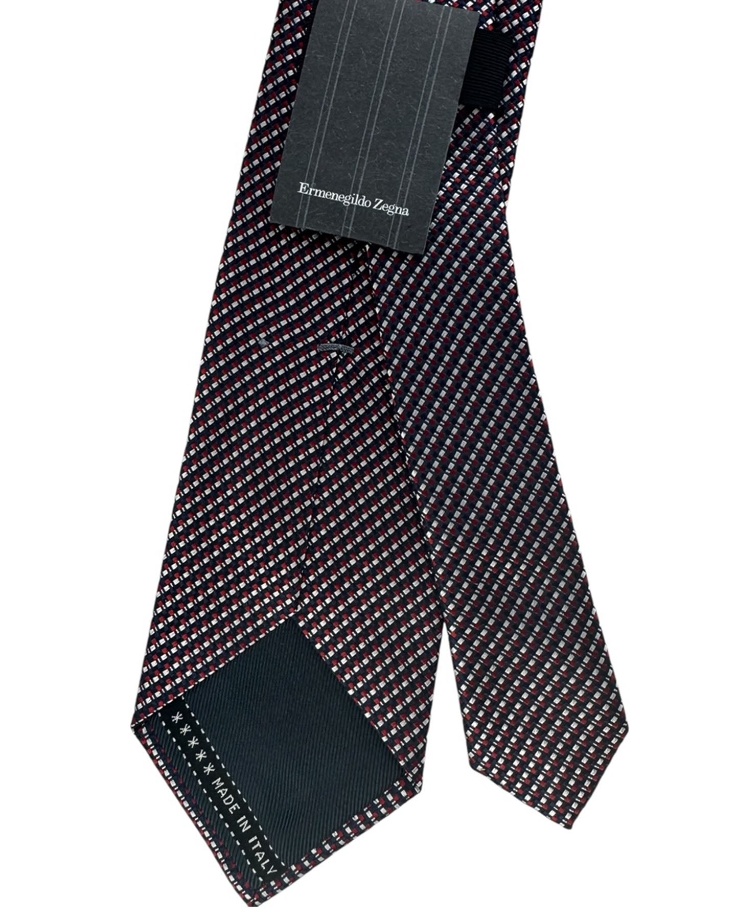 Ermenegildo Zegna Tie Red And Navy Check