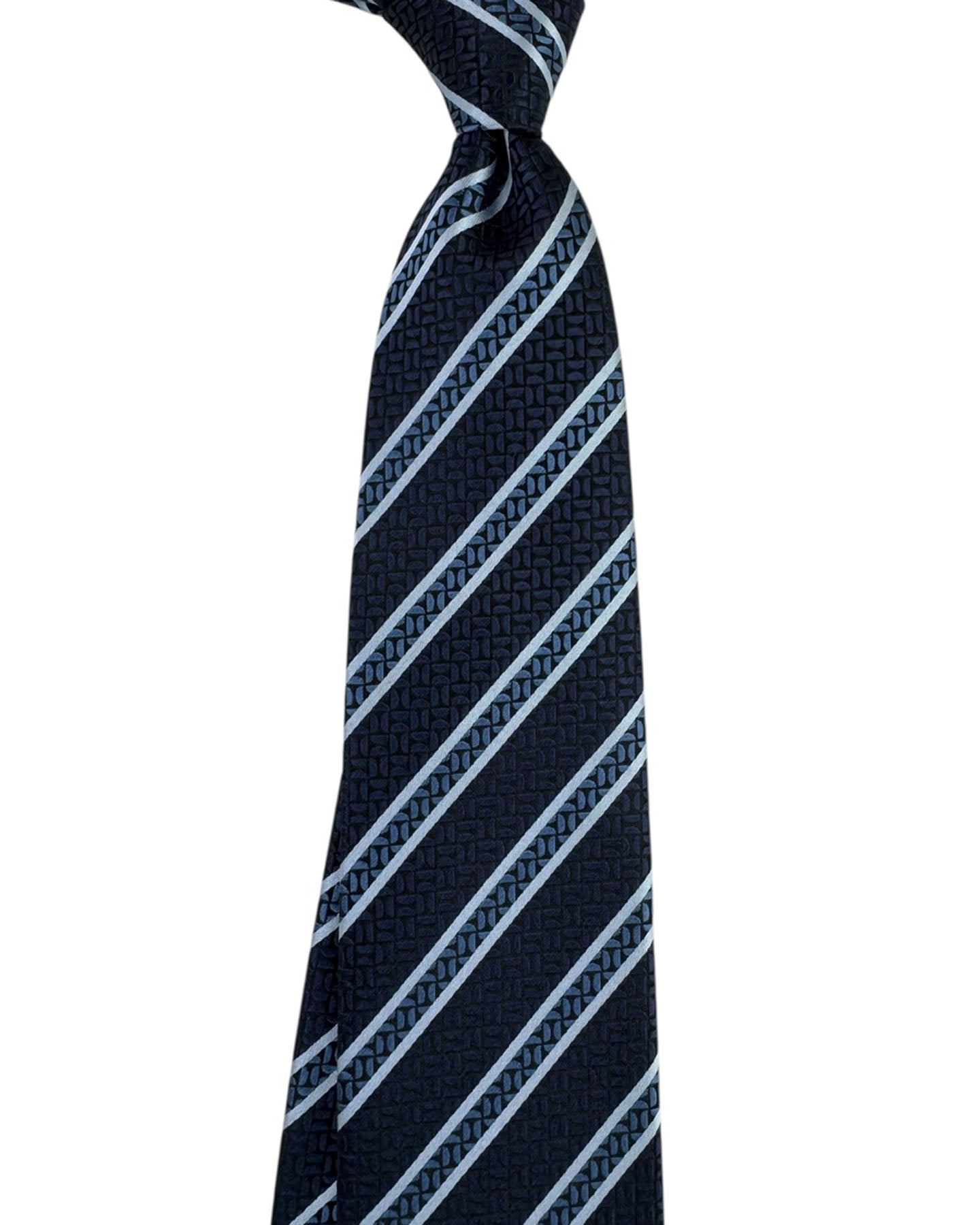Ermenegildo Zegna Tie Dark Blue Stripe