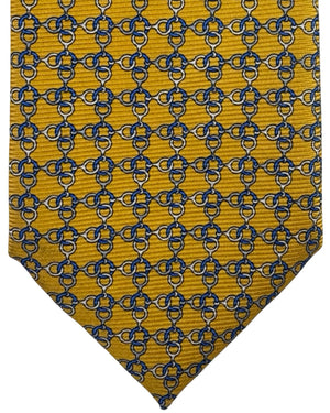 Ermenegildo Zegna Tie Orange Chain Link Pattern