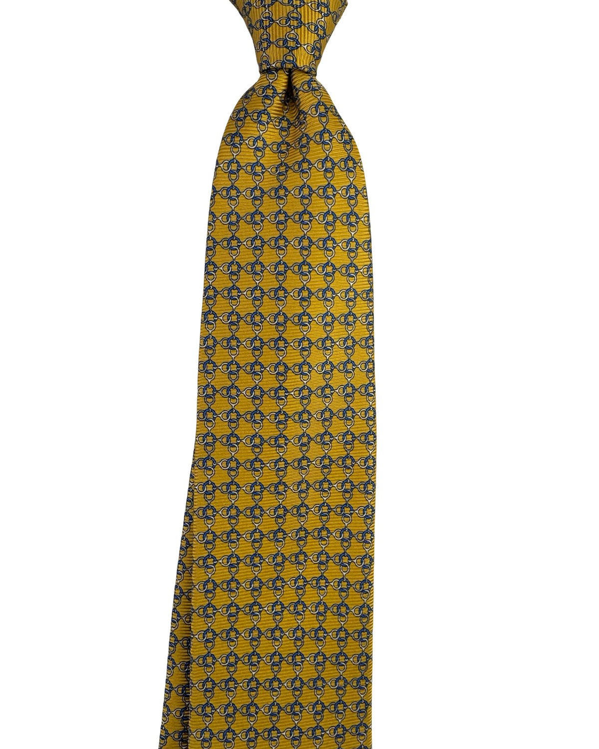 Ermenegildo Zegna Tie Orange Chain Link Pattern