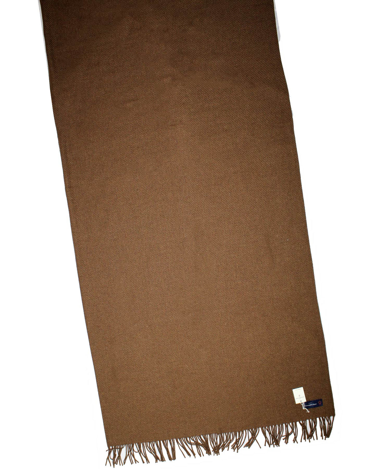 Ermenegildo Zegna Wool-Cashmere Throw Blanket Brown SALE