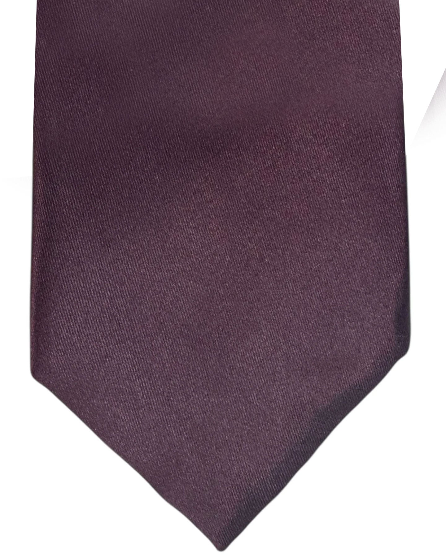 Ermenegildo Zegna Silk Tie Solid Bordeaux