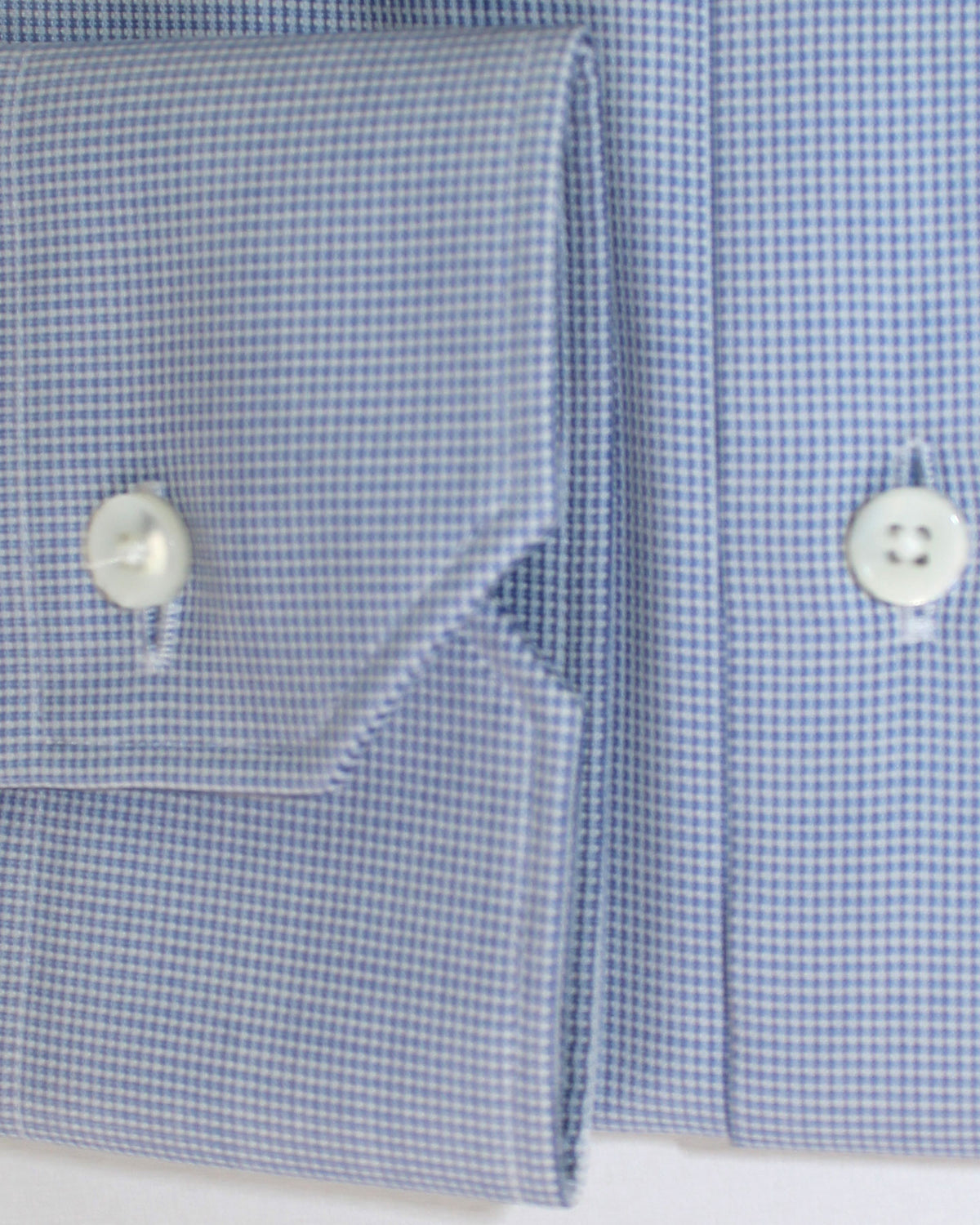 Ermenegildo Zegna Dress Shirt White Royal Blue Pattern 43 - 17