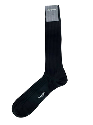 Ermenegildo Zegna Wool Socks Black - Mid Calf EUR 40 / US 7 1/2