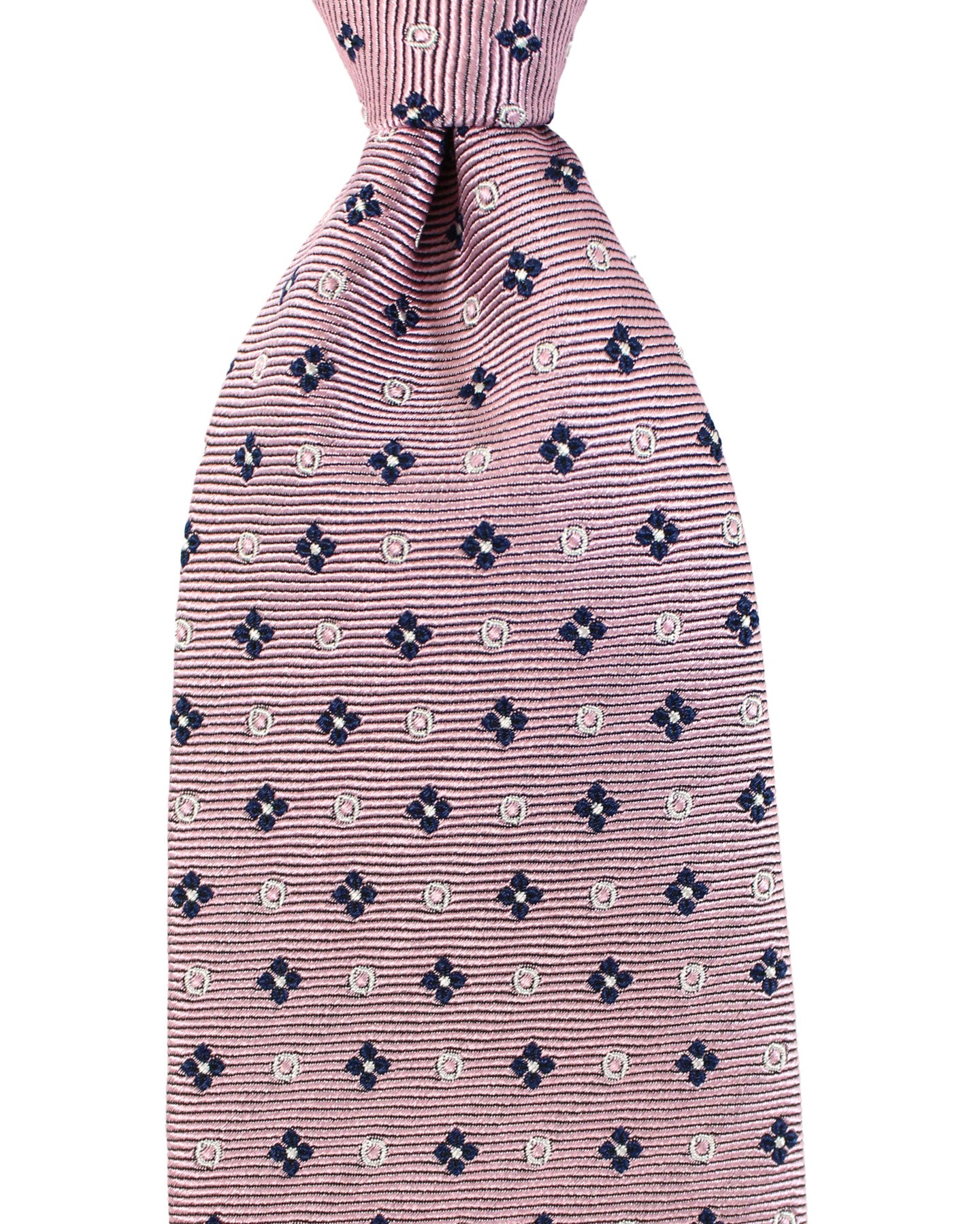 Ermenegildo Zegna Silk Tie Pink Geometric