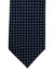 Ermenegildo Zegna Skinny Tie Midnight Blue Silver Mini Squares