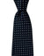 Ermenegildo Zegna Skinny Tie Midnight Blue Silver Mini Squares