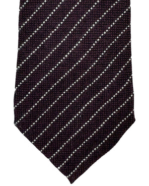 Ermenegildo Zegna Tie Maroon Stripes