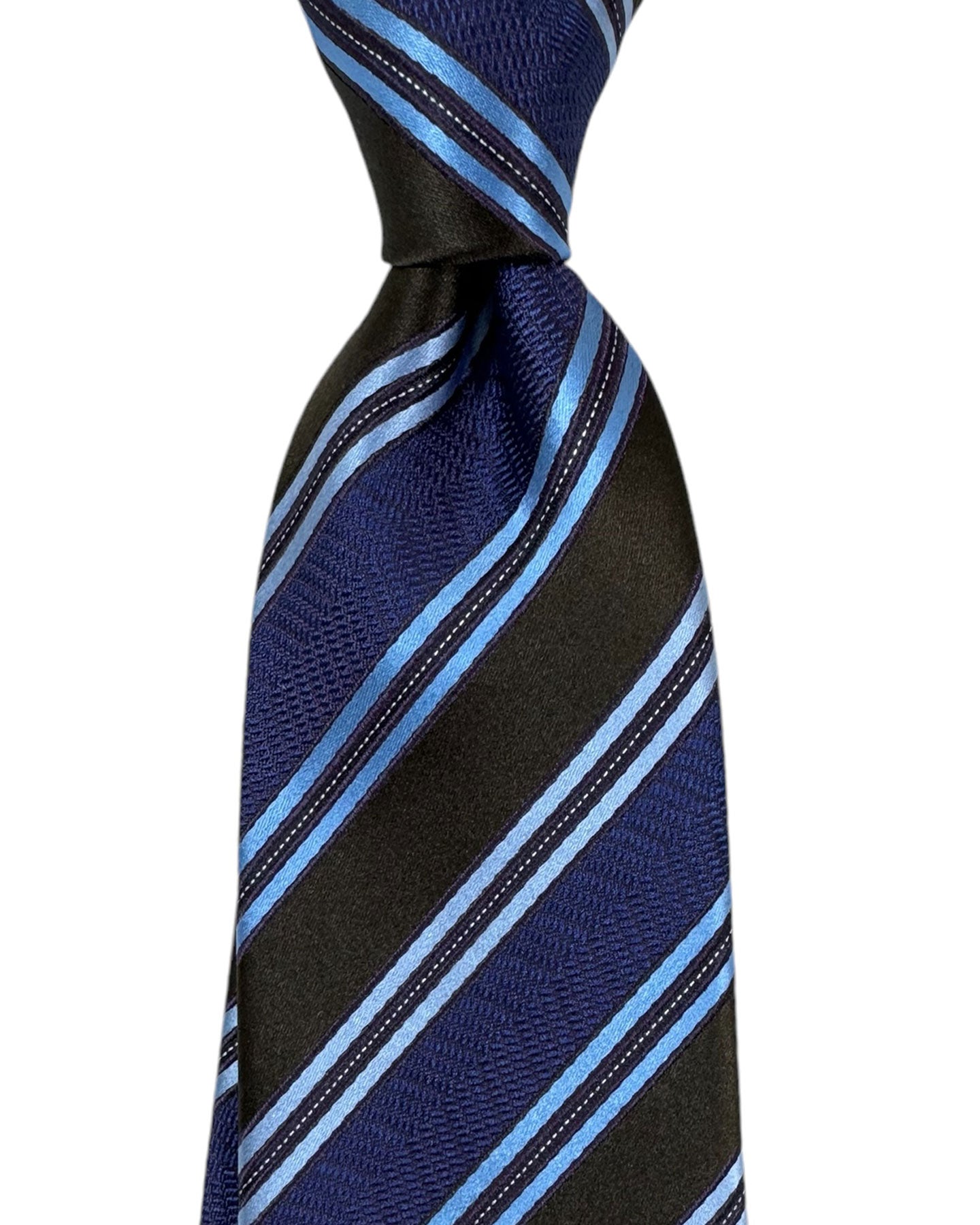 Ermenegildo Zegna Tie Purple Dark Blue Stripes