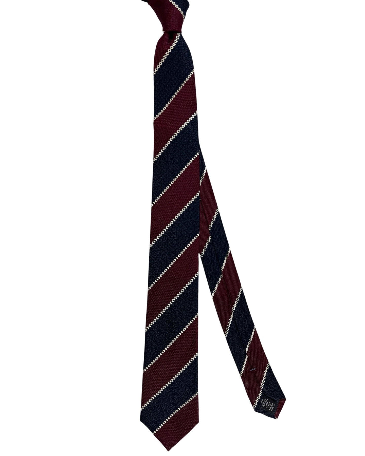 Ermenegildo Zegna Tie Navy Maroon Stripes