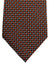 Z Zegna Tie Orange Geometric Design