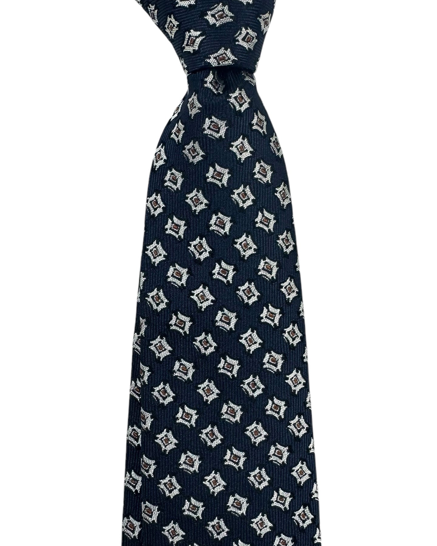 Ermenegildo Zegna Tie Midnight Blue Brown Design