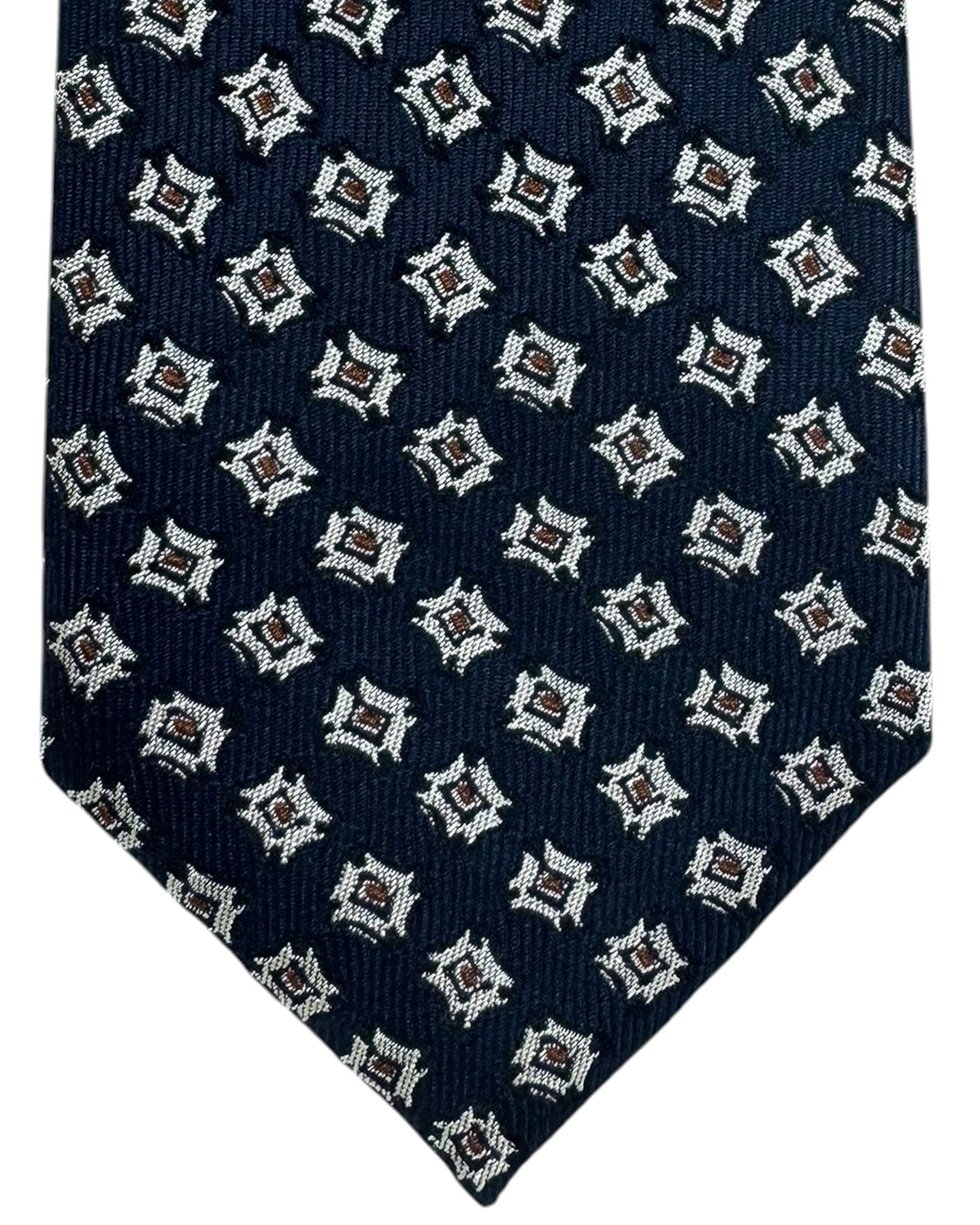 Ermenegildo Zegna Tie Midnight Blue Brown Design