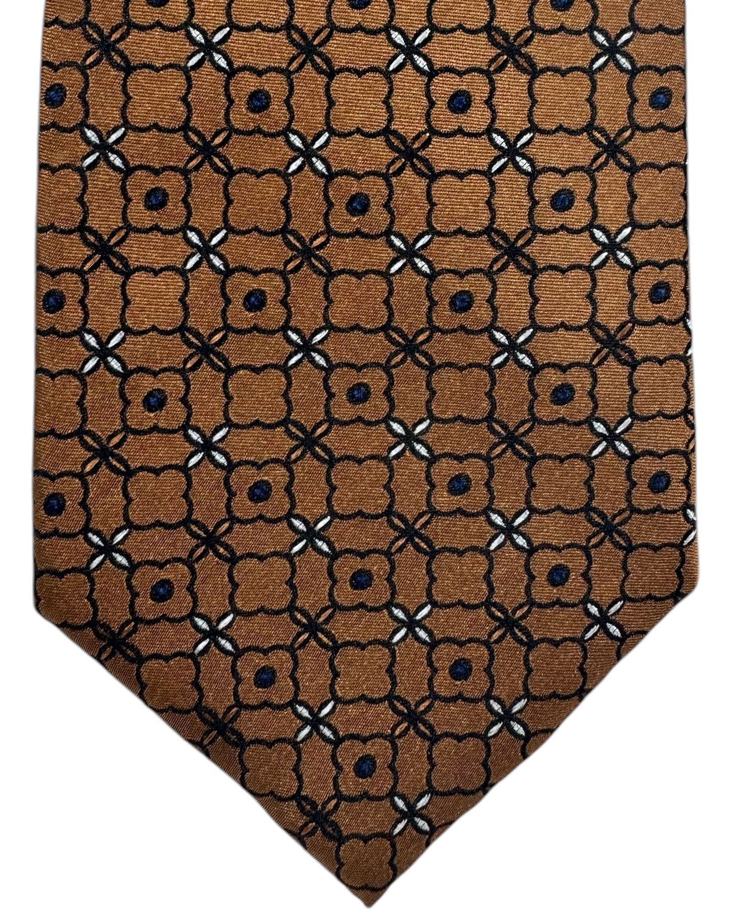 Ermenegildo Zegna Tie Brown Design - 100 Fili