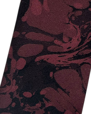 Z Zegna Narrow Tie Brown Pink Abstract Floral Design