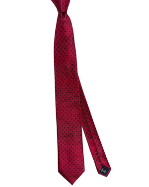 Zegna Tie Bordeaux Design - 100 Fili