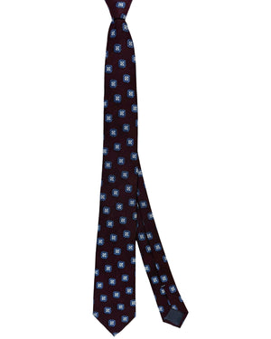 Ermenegildo Zegna Tie Brown Blue - Narrow Cut