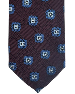 Ermenegildo Zegna Tie Brown Blue - Narrow Cut