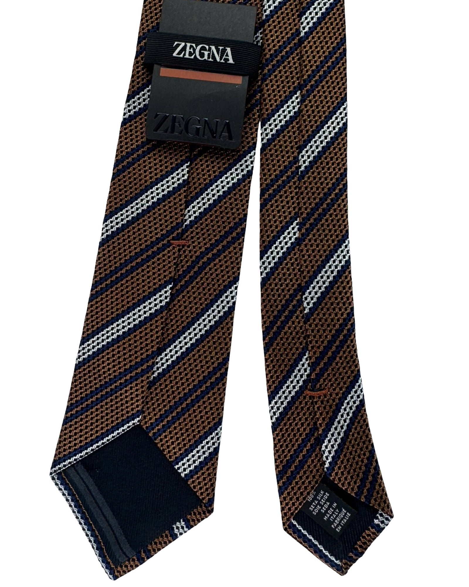Ermenegildo Zegna Tie Brown Stripes
