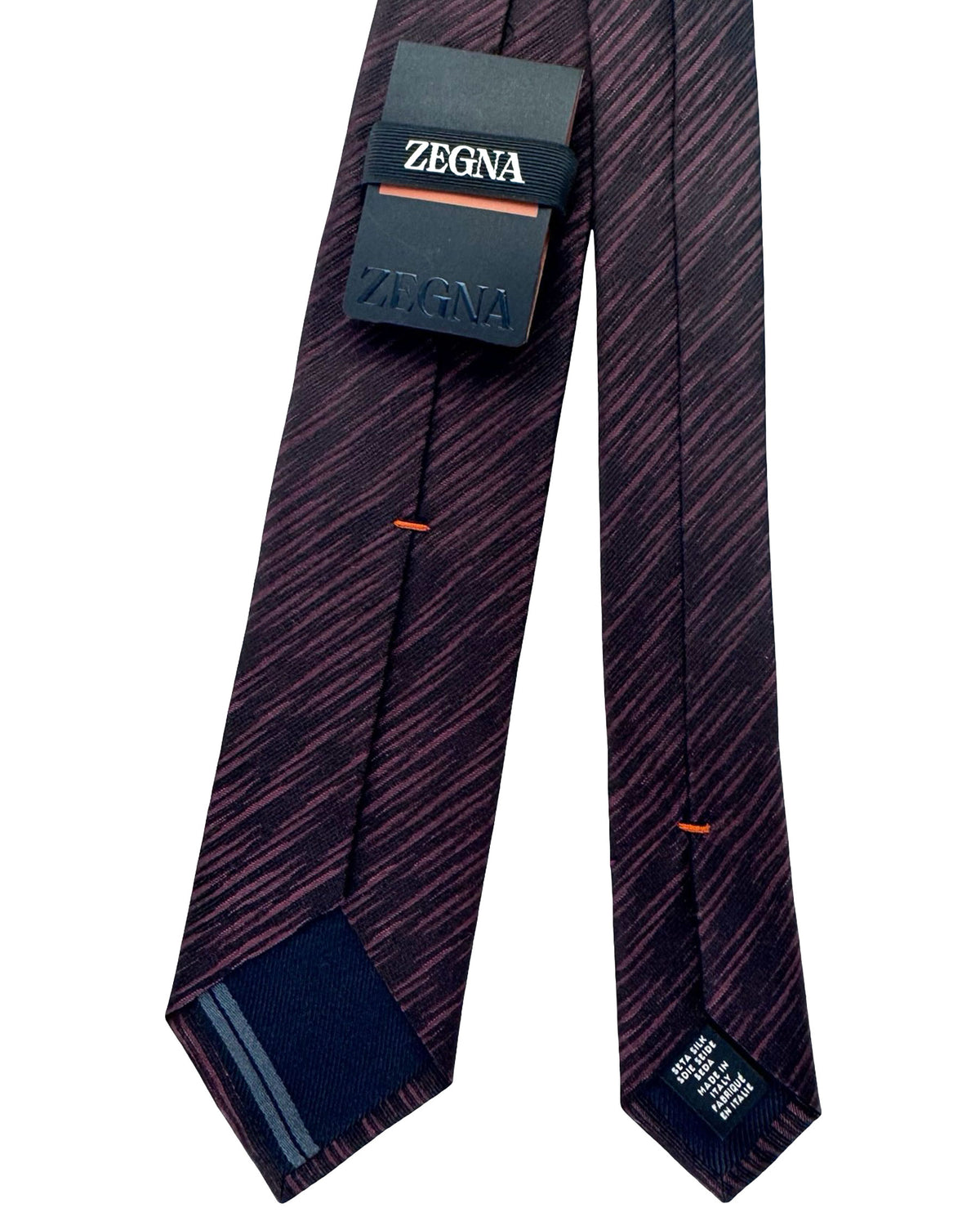 Ermenegildo Zegna Tie Black Brown - Narrow Necktie