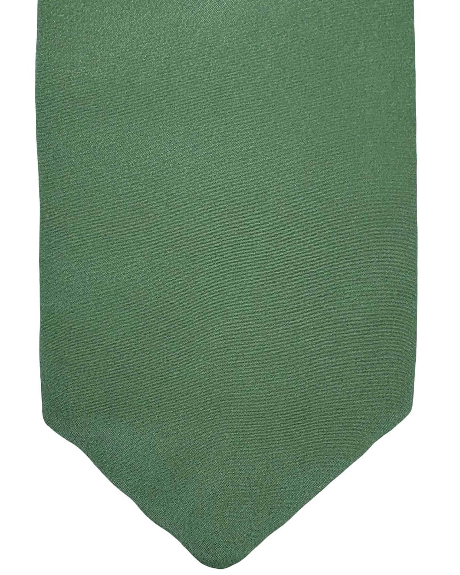 Ermenegildo Zegna Couture Tie Mint Green Solid - 2 Sided