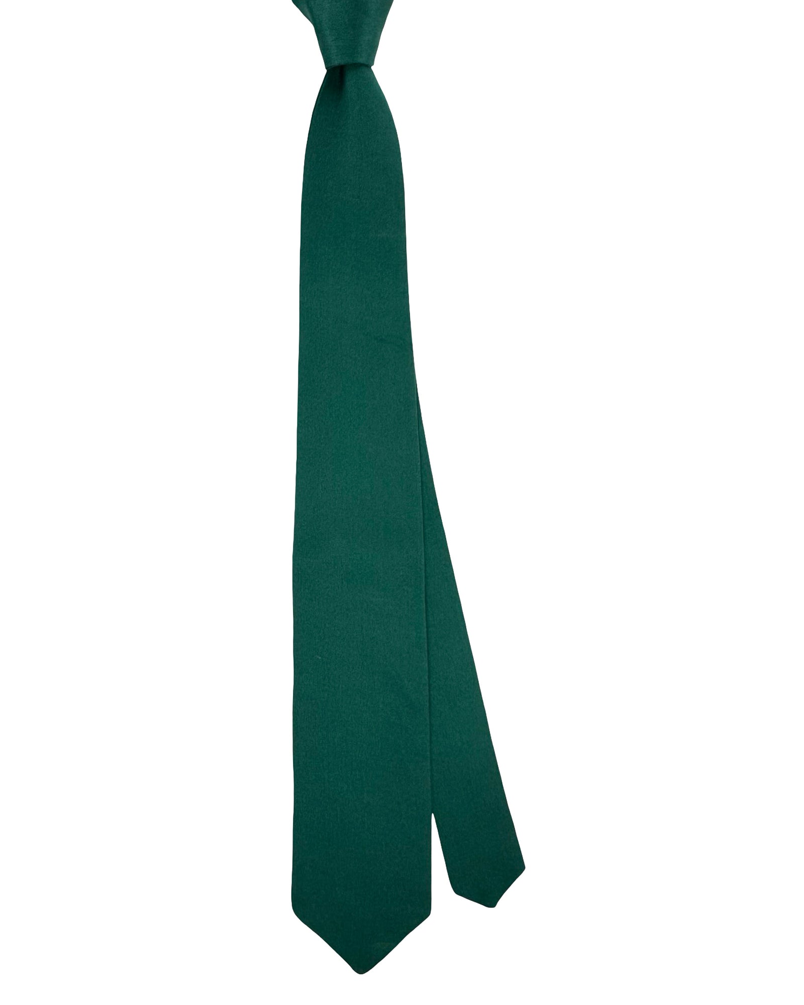 Zegna Tie Dark Green Solid - XXX Couture - 2 Sided