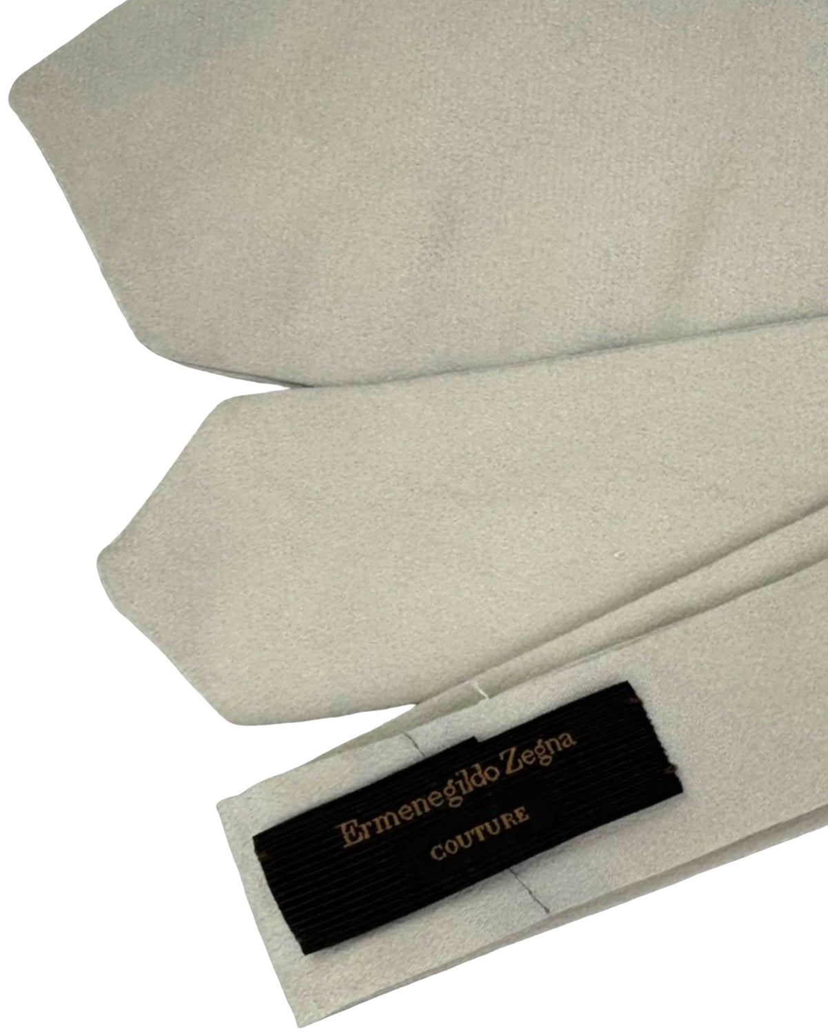 Ermenegildo Zegna Tie Light Grey Solid - XXX Couture - 2 Sided
