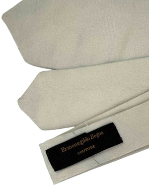 Ermenegildo Zegna Tie Light Grey Solid - XXX Couture - 2 Sided