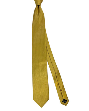 Ermenegildo Zegna Tie Yellow-Gold Z-Logo - Natural Silk