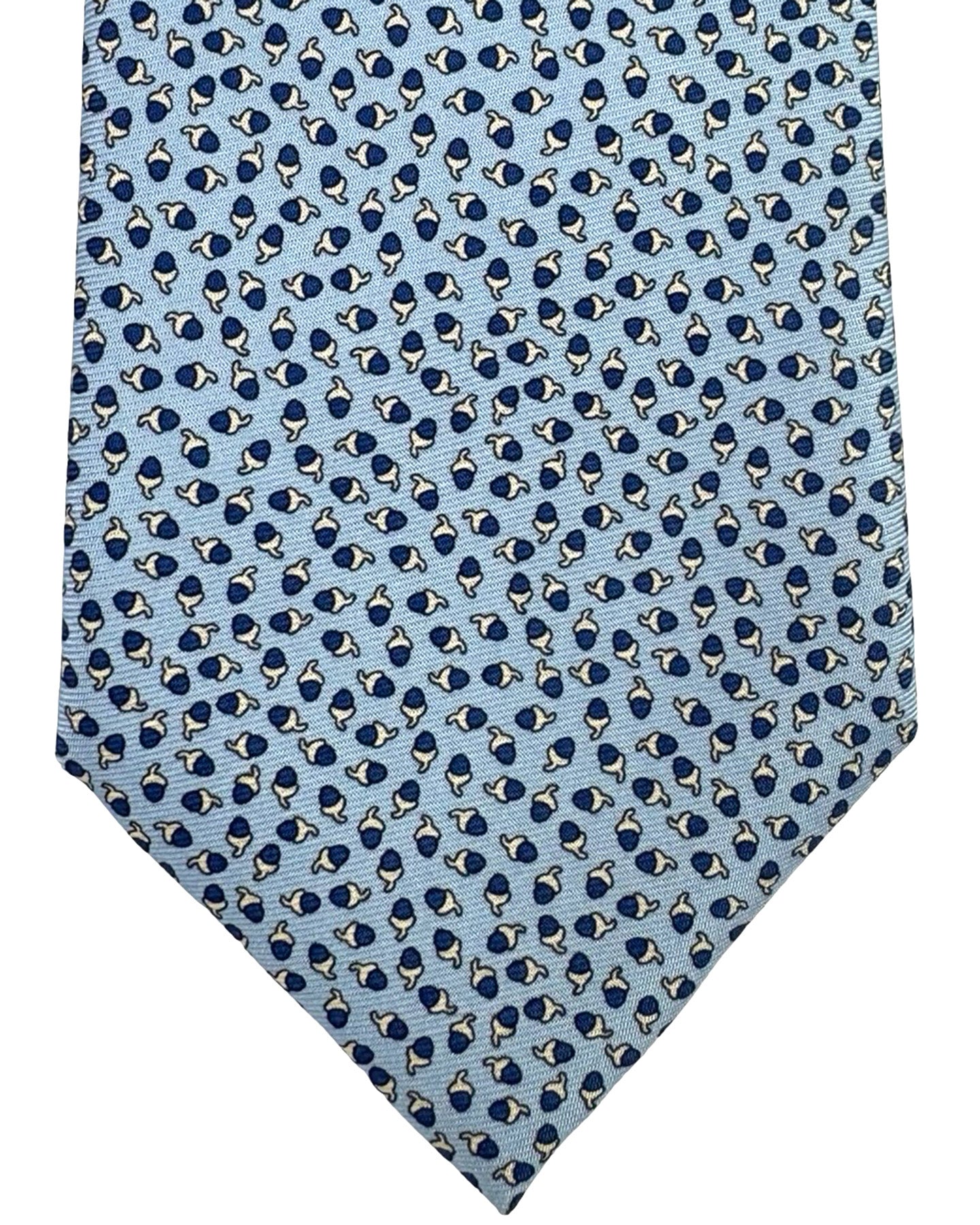 Ermenegildo Zegna Tie Blue Acorn Design Novelty